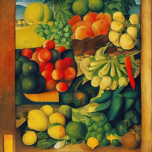 Chibi Fruit Recruits in Medieval Style