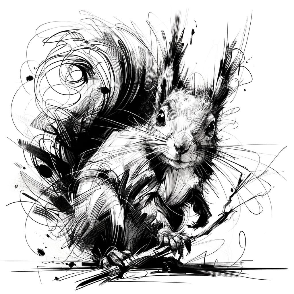 Mischievous squirrel