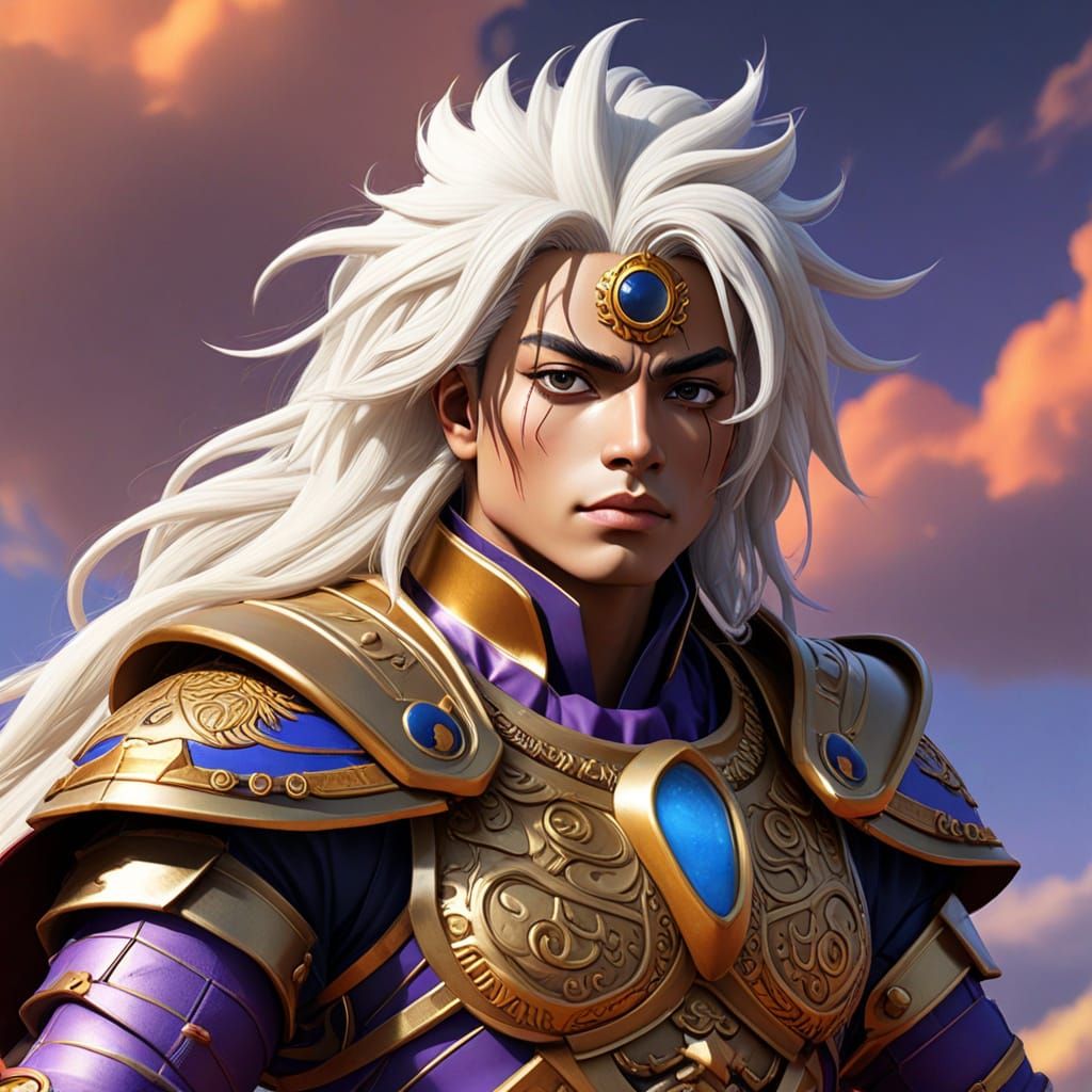 Michael Jackson as an Elder God Super Saiyan in Golden Egypt...