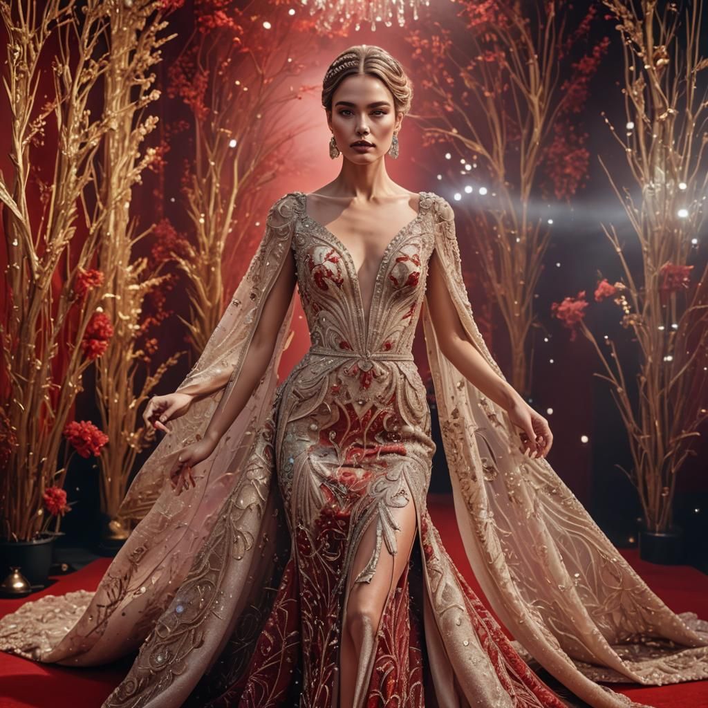 Red Carpet Glamour: High-Fashion Photography in 8k