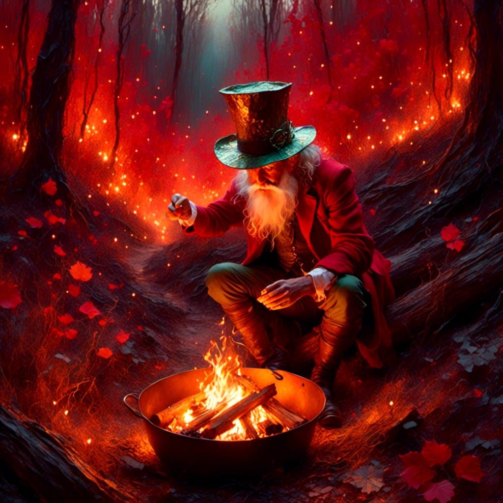 <lora:Lights Camera Action:1.0>
On a mountain, a leprechaun in a hat dances around a campfire in the forest.
<lora:Light...