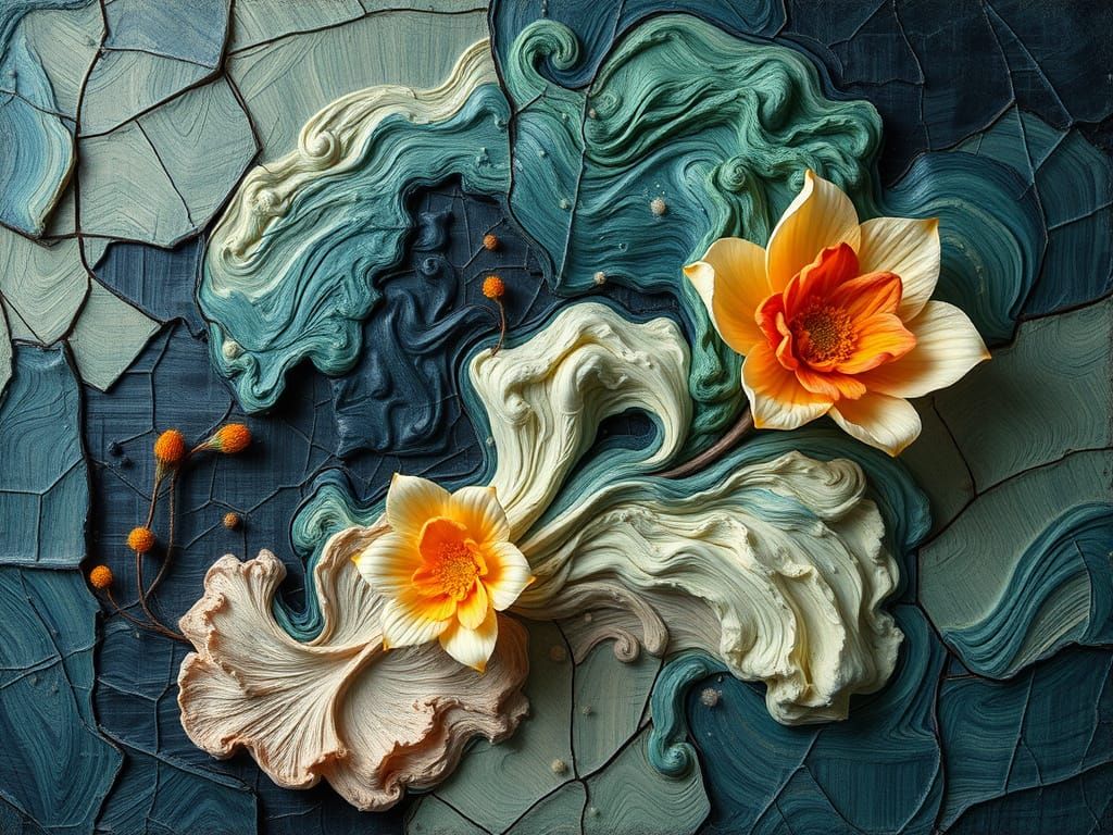 Graceful Lies Amidst Begonia Rex