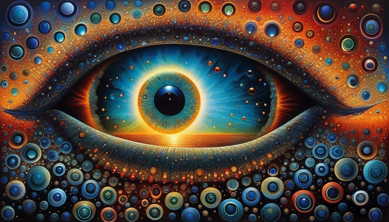 Surreal Cosmic Dreamscape in Alcohol Ink Style