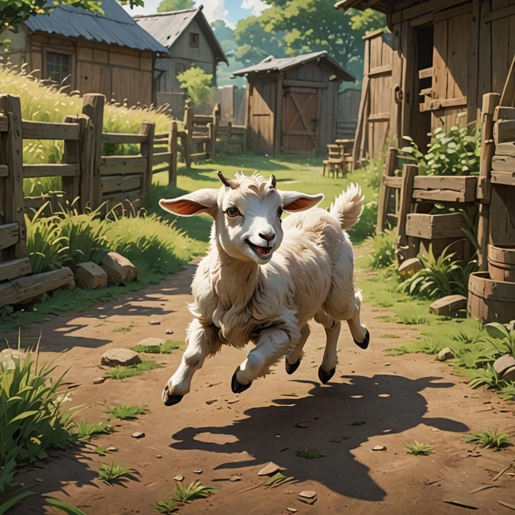 Baby Goat in Barnyard, Anime Key Visual