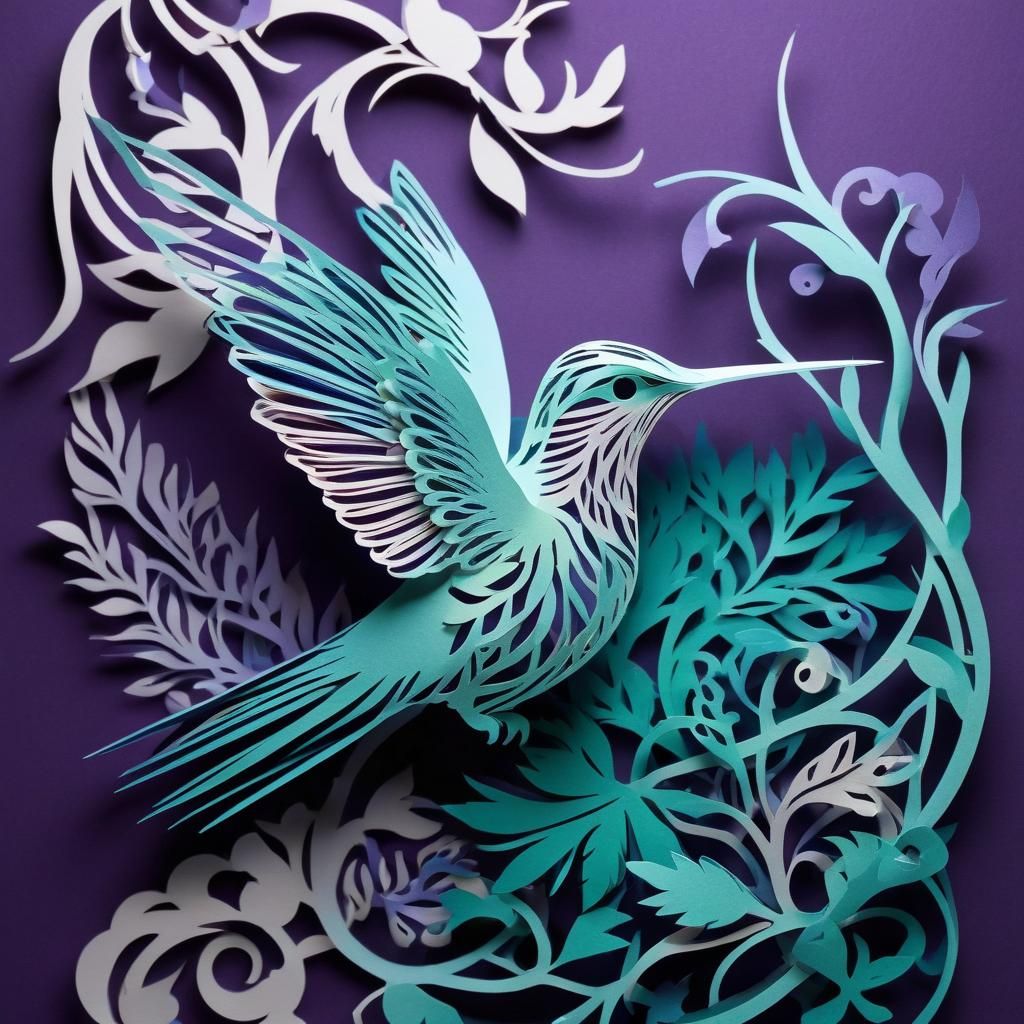 Kirigami Hummingbird