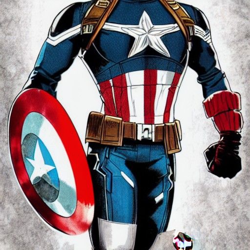 Captain America Comic Book Art