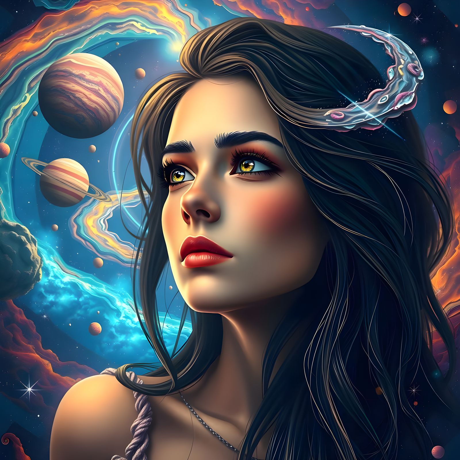 Ethereal Goddess of Cosmic Enlightenment