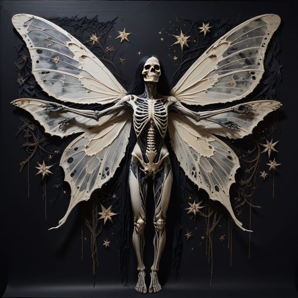 Ethereal Shadow Weaver in Gothic Horror Art