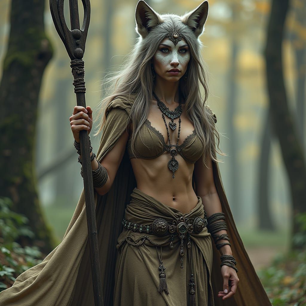 Aphrodite as Wolf Shaman: A Mystical Fusion