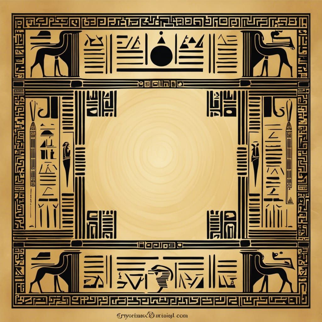 Egyptian Hieroglyphic Typographic Art Invitation