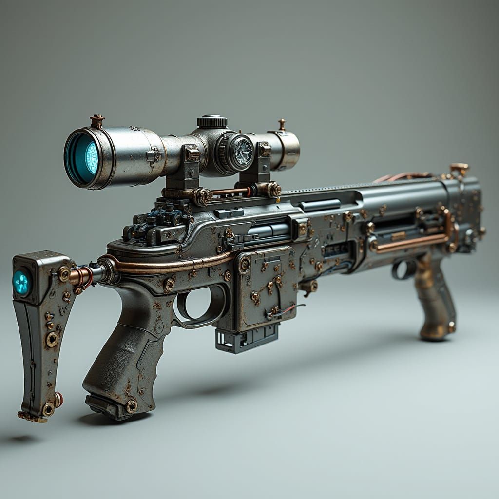Futuristic Anti-Material Sniper Rifle with Automaton Parts