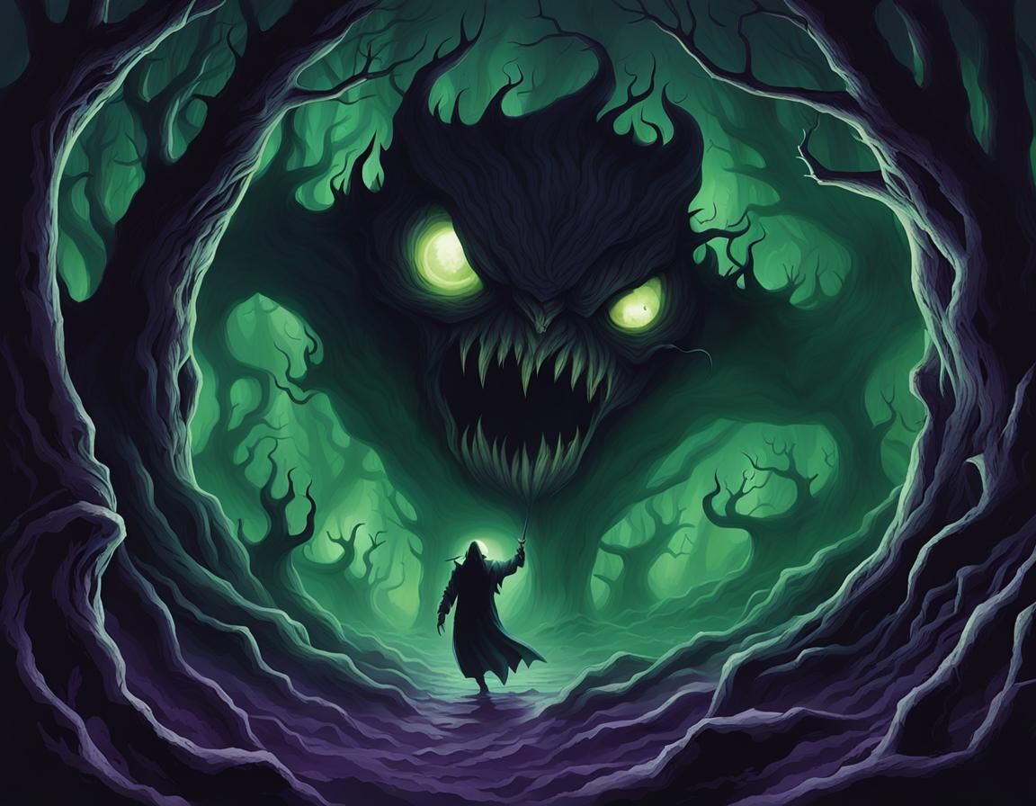 Ominous Night Divers in Shadowy Depths