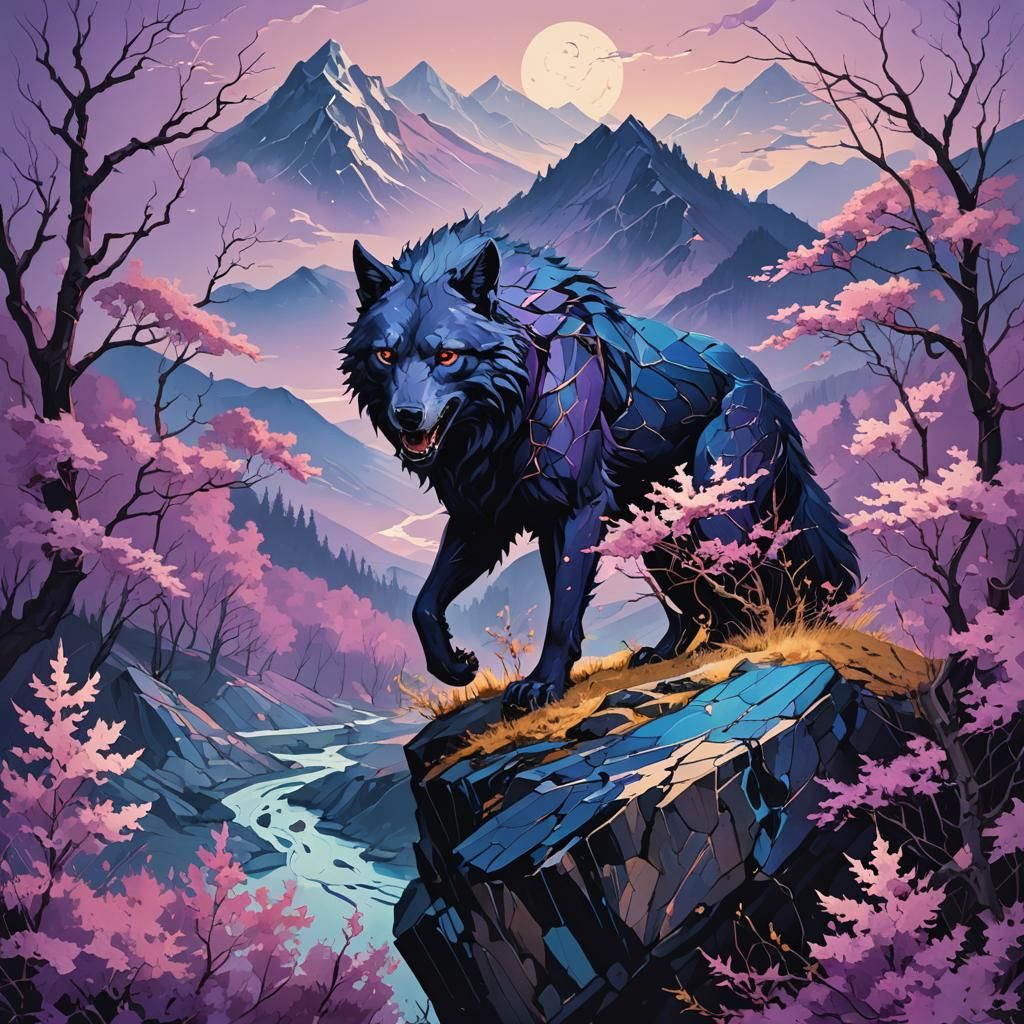 Werewolf in Carpathians with Kintsugi Details