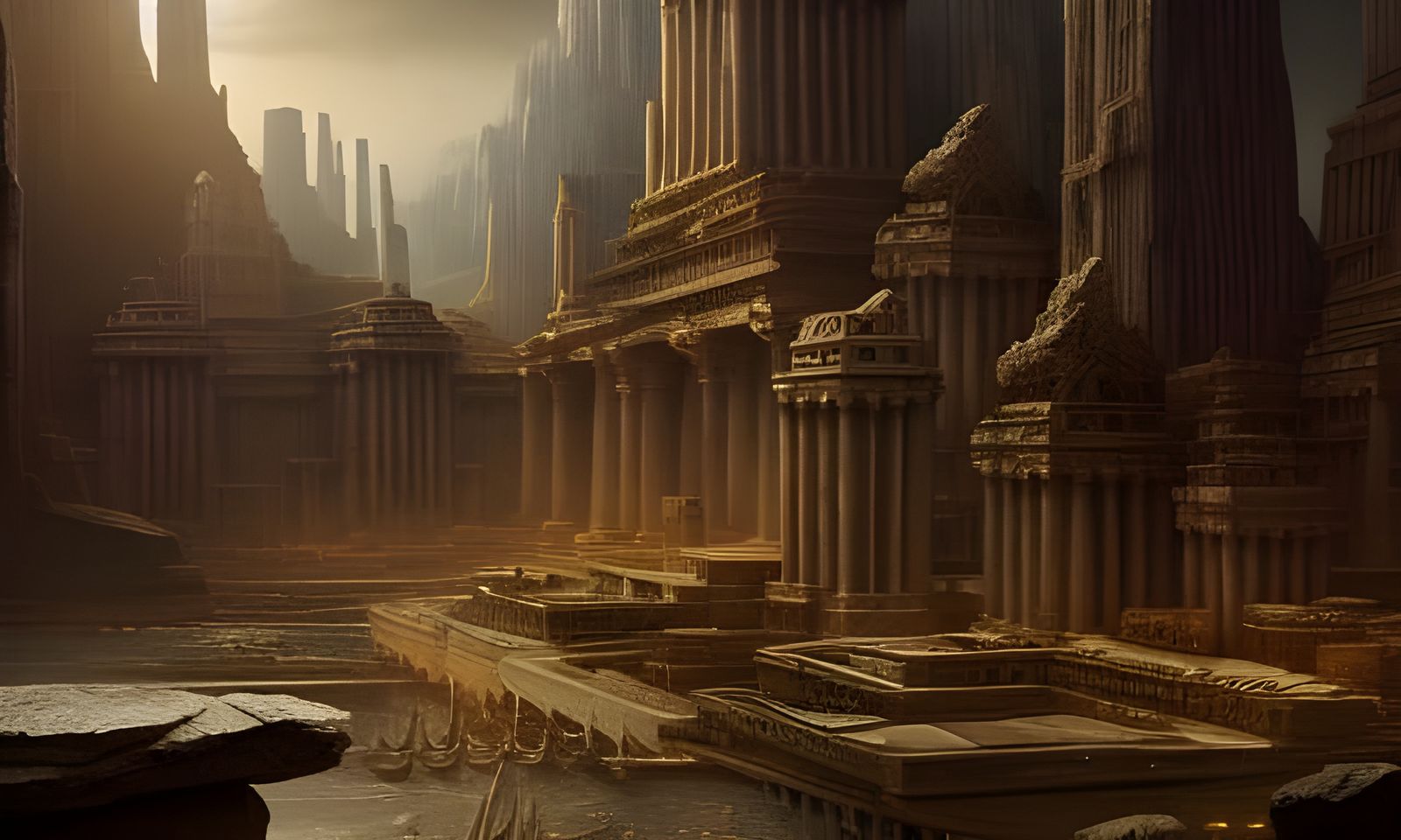Epic Phoenician Trading Stations: A Digital Matte Painting