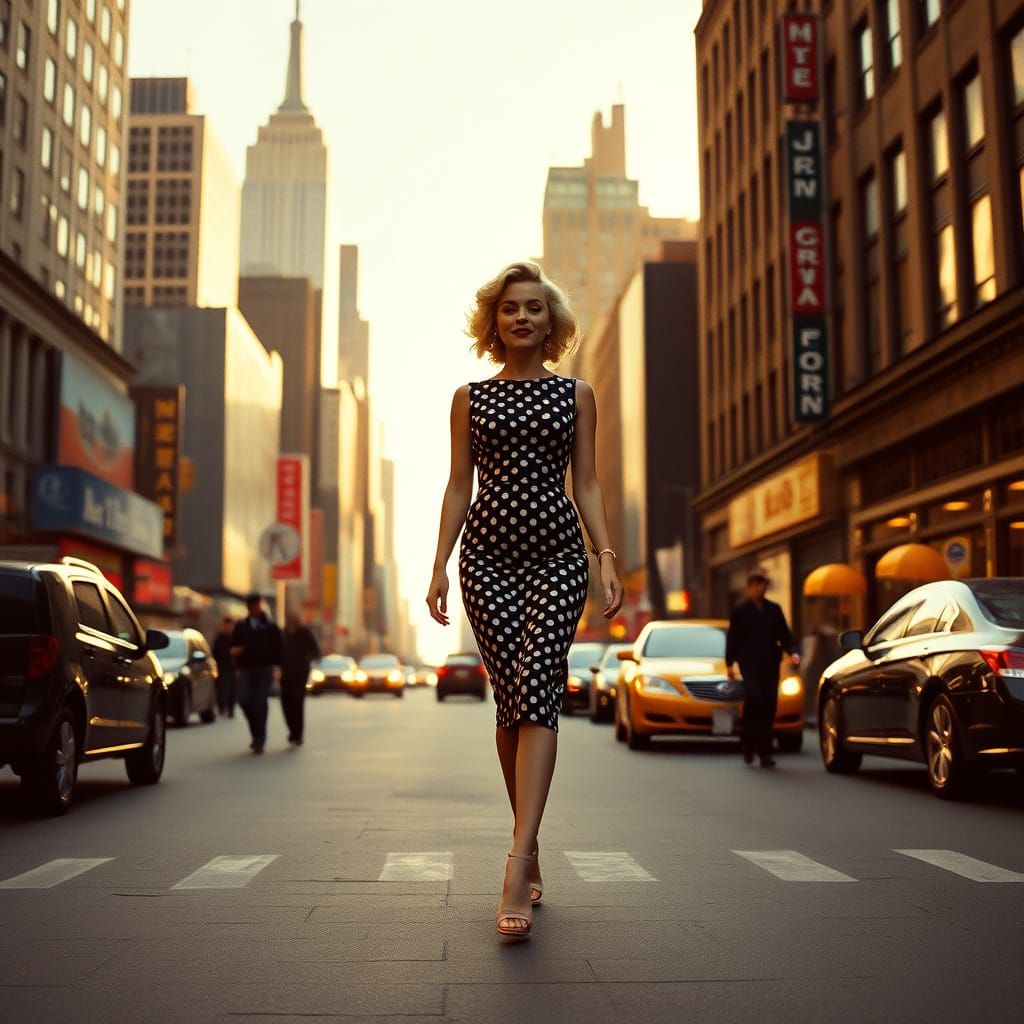 Marilyn Monroe in Classic 1950s New York City, in Film Noir ...