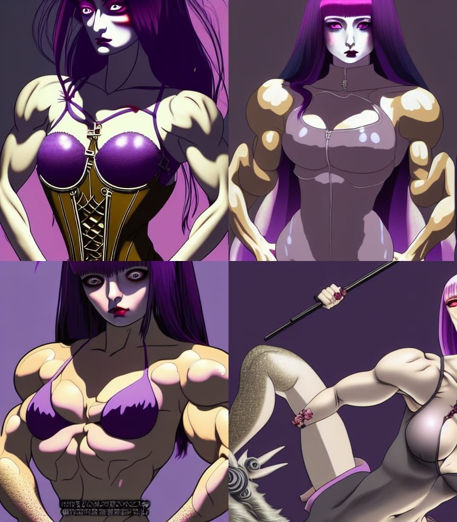 Vampire Queen in Anime Style with Silver Hair