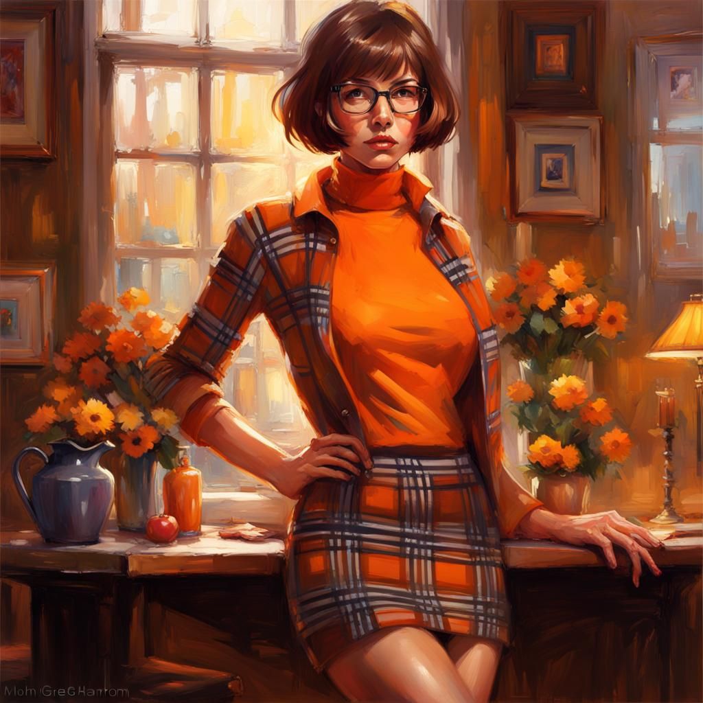 Hyper Detailed Velma Dinkley in Pulp Adventure Style