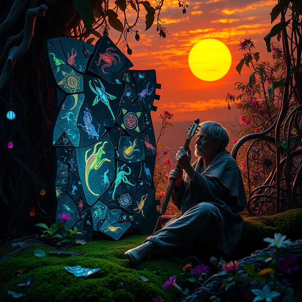 Mystical Shaman in Fantasy Plant Kingdom