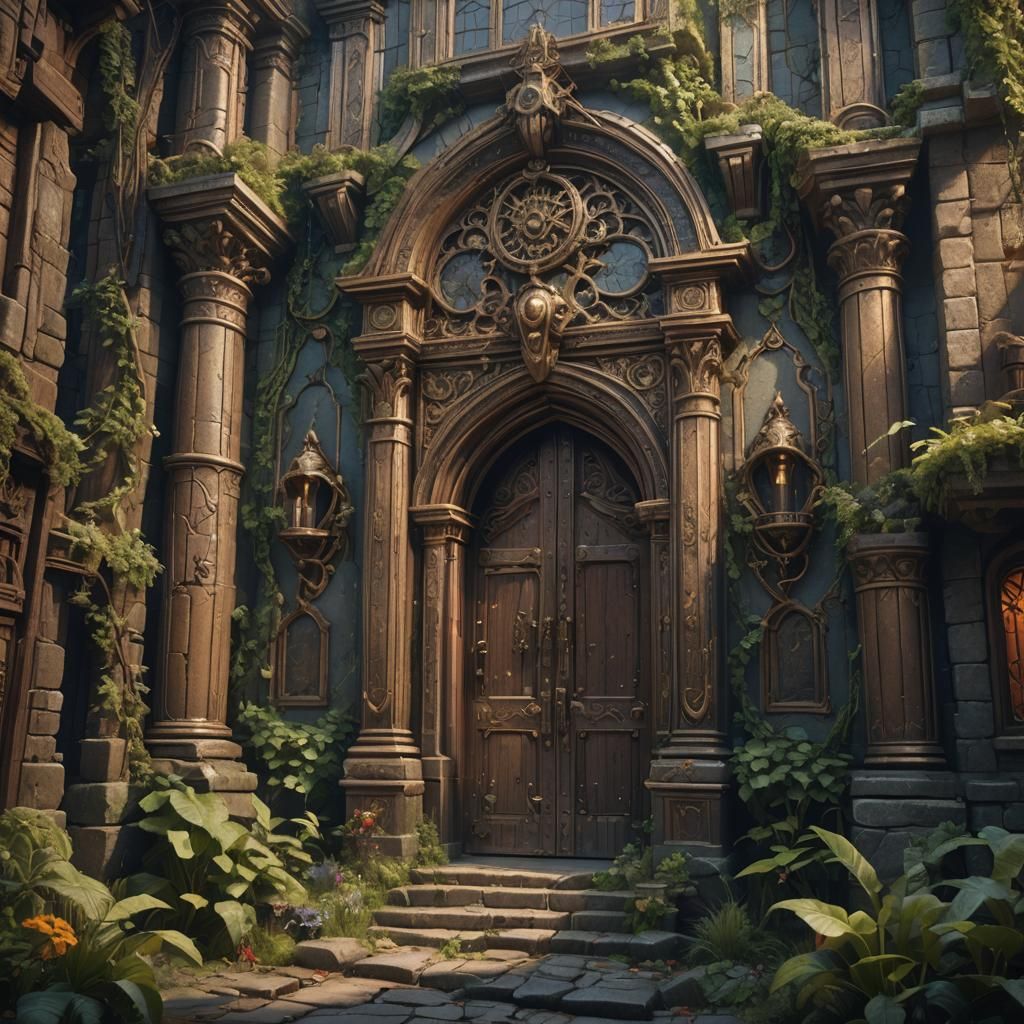 Fantasy Concept Art in Detailed Matte Painting Style