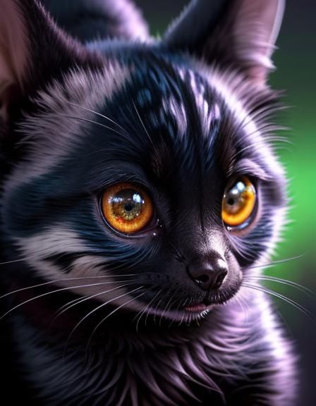 Cute Baby Chupacabra with Big Eyes