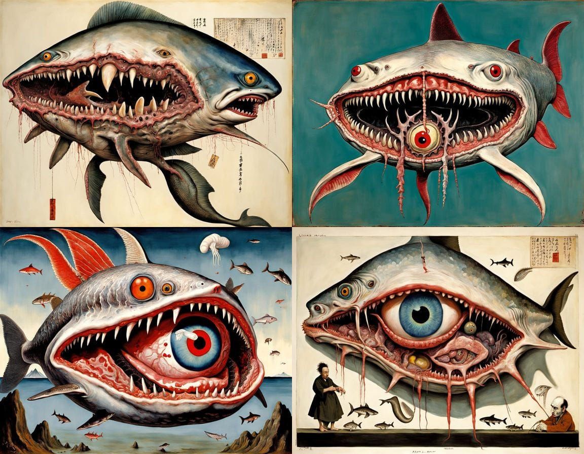 Surreal Mutant Anatomy in Japanese Art Style