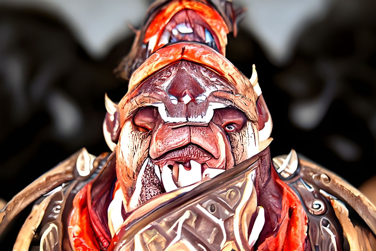 Fierce Orc Warrior in Game Art Style