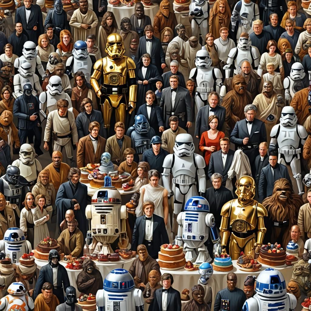 Star Wars Characters Celebrate at Birthday Party