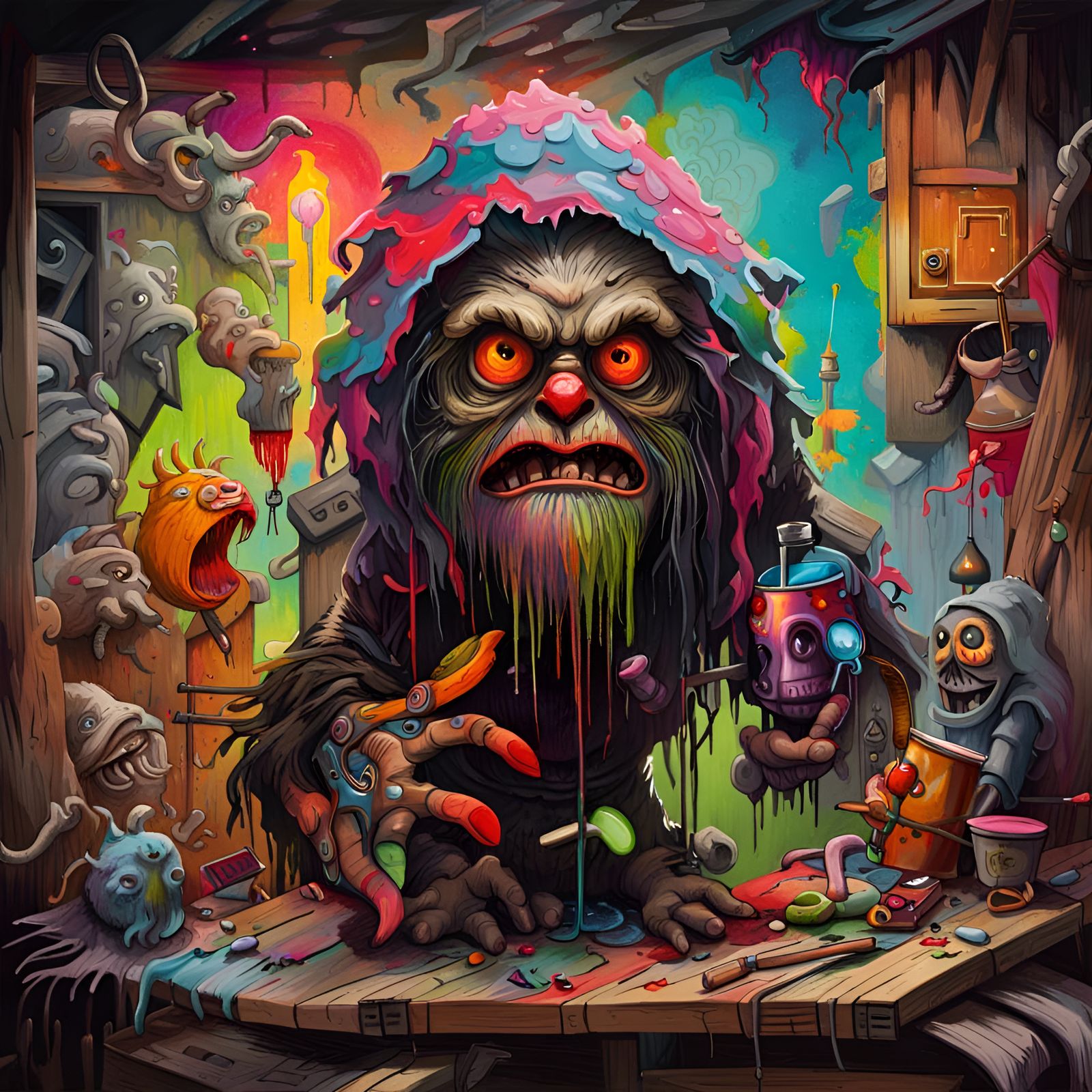 Baba Yaga Goes to School: Graffiti Art Style