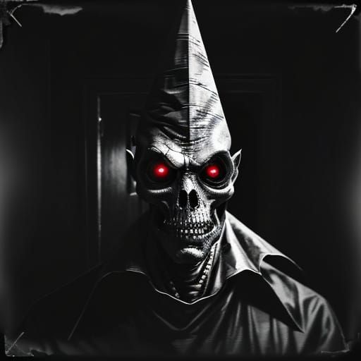 Haunting, High-Contrast Horror Figure Emerges from Shadows i...