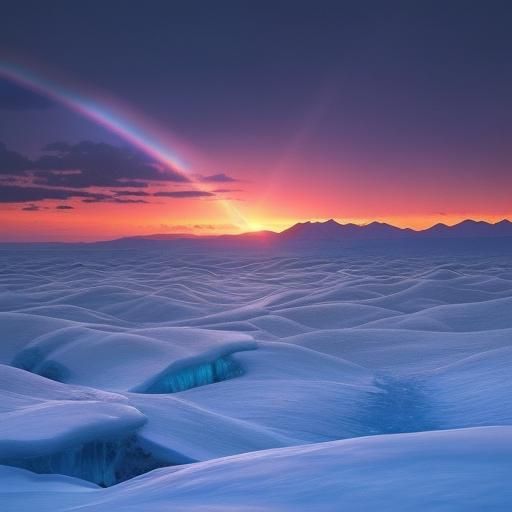 Vibrant Sunset with Ethereal Elements