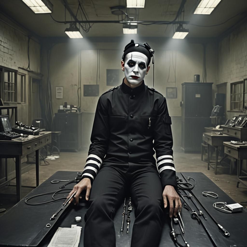 Sinister Mime on Electroshock Table