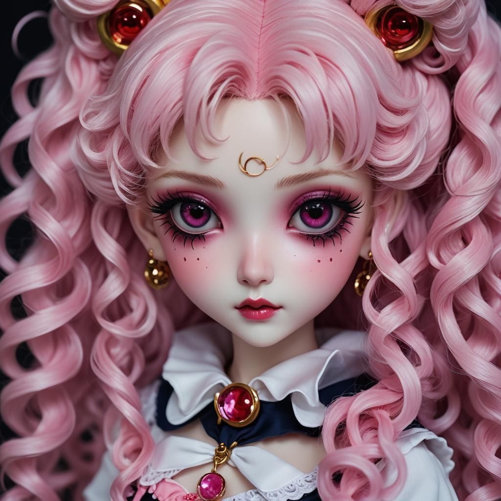 Eerie Sailor Chibi Moon as Surreal BJD Doll