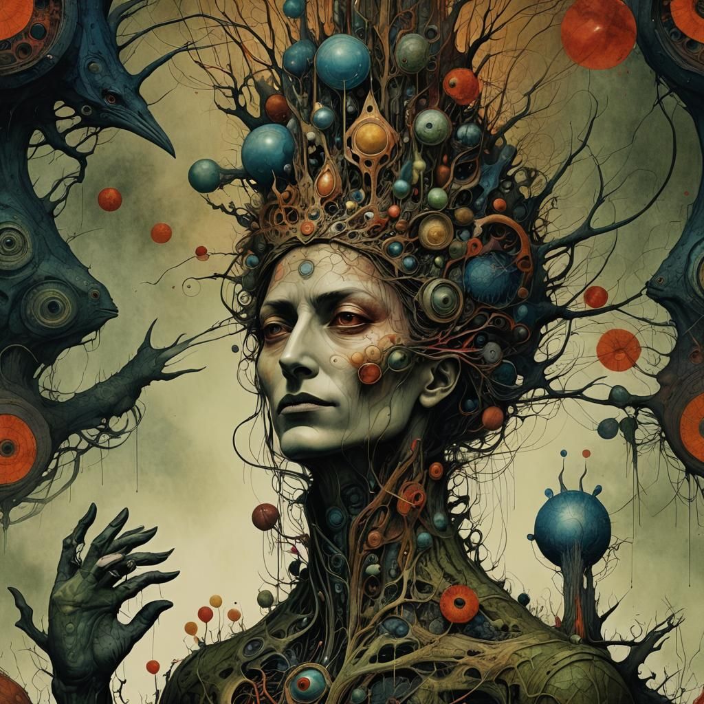 Dreamlike Memories in Surrealist Organicpunk Style