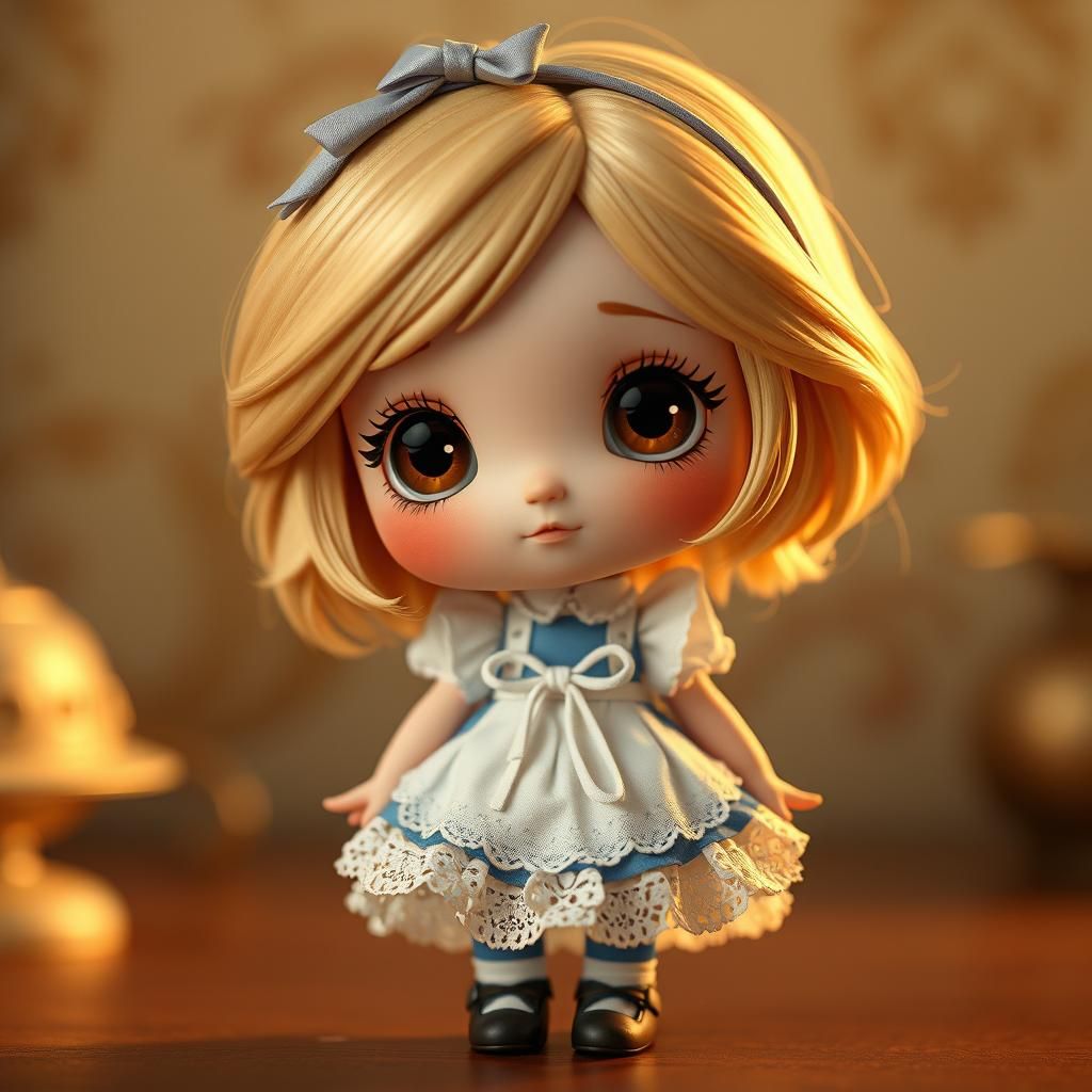 Chibi Alice in Wonderland with Cinematic Lighting
