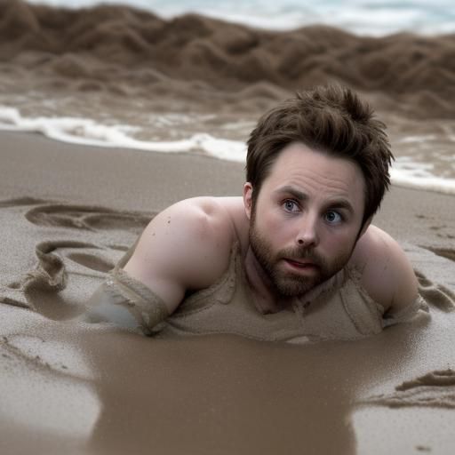 Charlie Day Sinking in Quicksand