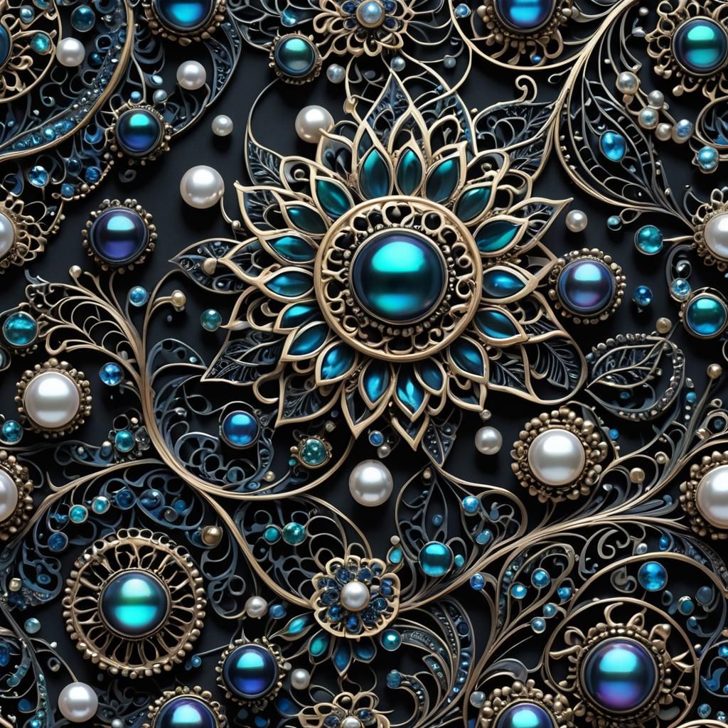 Iridescent Blue Pearls in Cosmic Aurora