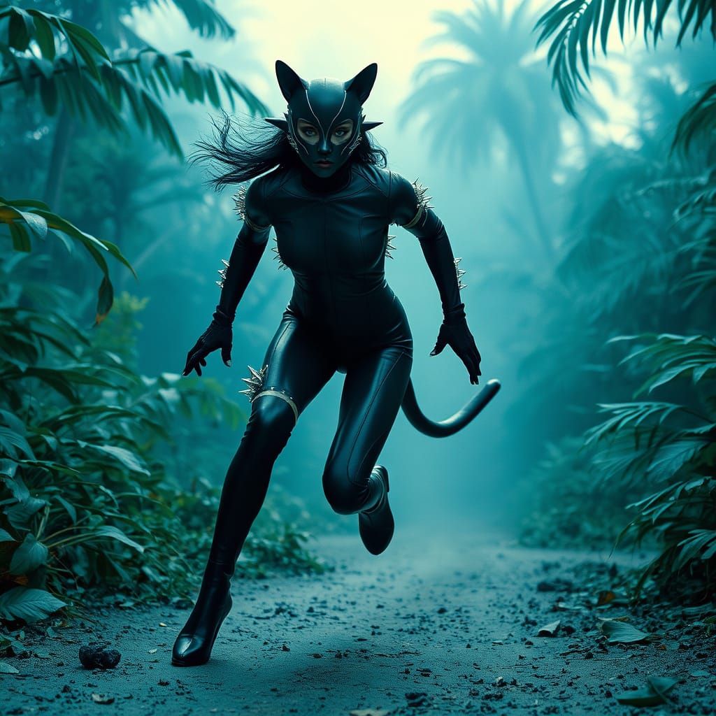 Catwoman in Cyberpunk Apocalypse