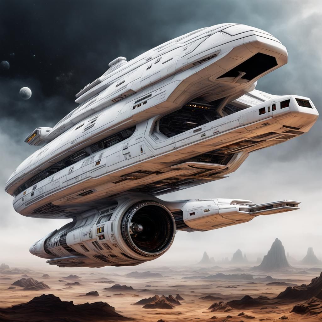 Star Trek Starship in Chris Foss Style