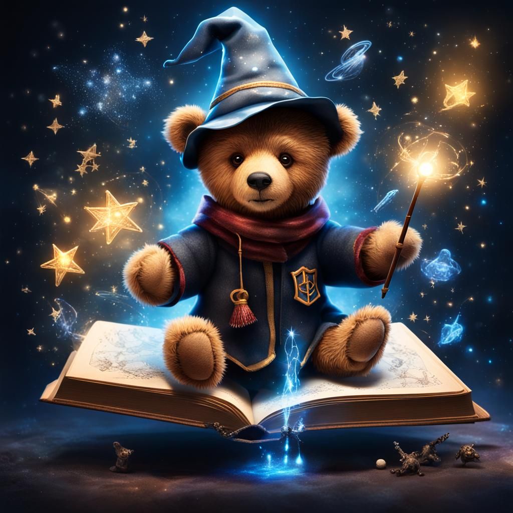 Harry Potter Teddy Bear Wizard with Magic Wand