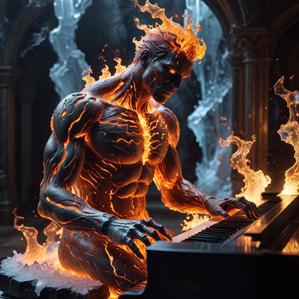 Lava Golem Plays Ice Piano