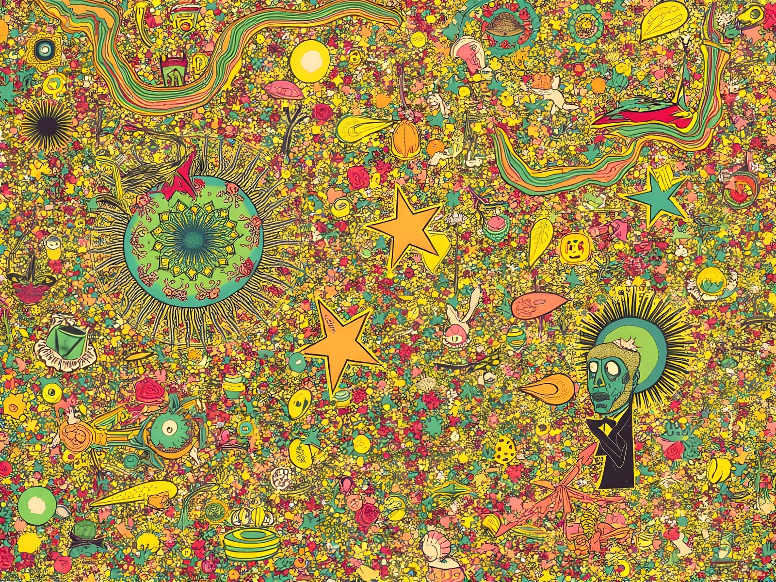 Surreal Fine Art Collage in Style of Moebius and Dali