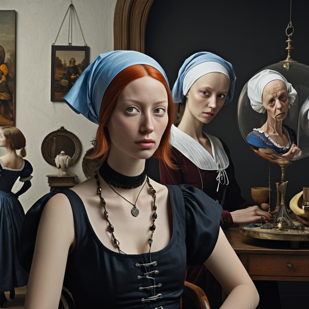 Abstract 15th Century Daily Life: Detailed Matte Painting