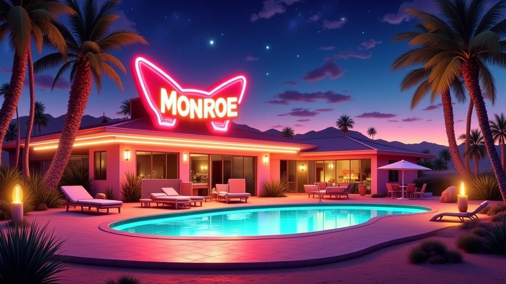 1950s Vintage Poster: Pink Butterfly Home & Vegas Sparkle