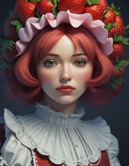 Strawberry Shortcake 3D Render in Ultra Detail