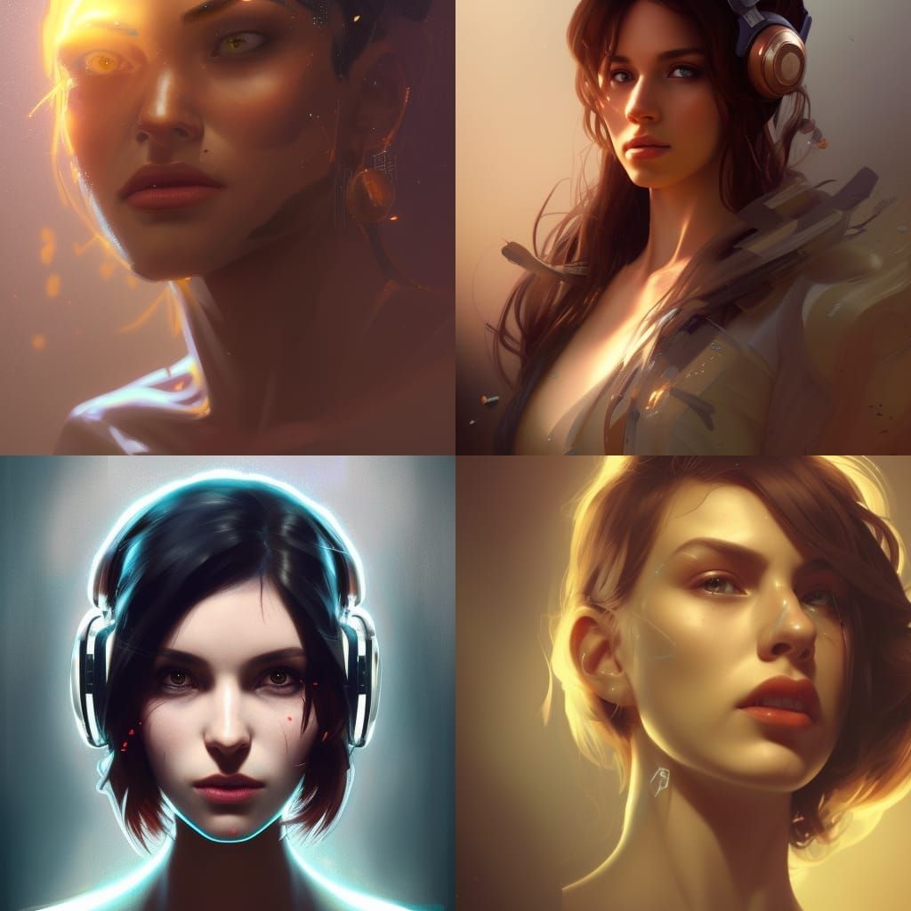 Hyperdetailed Portrait of a DJ in Art Nouveau Style