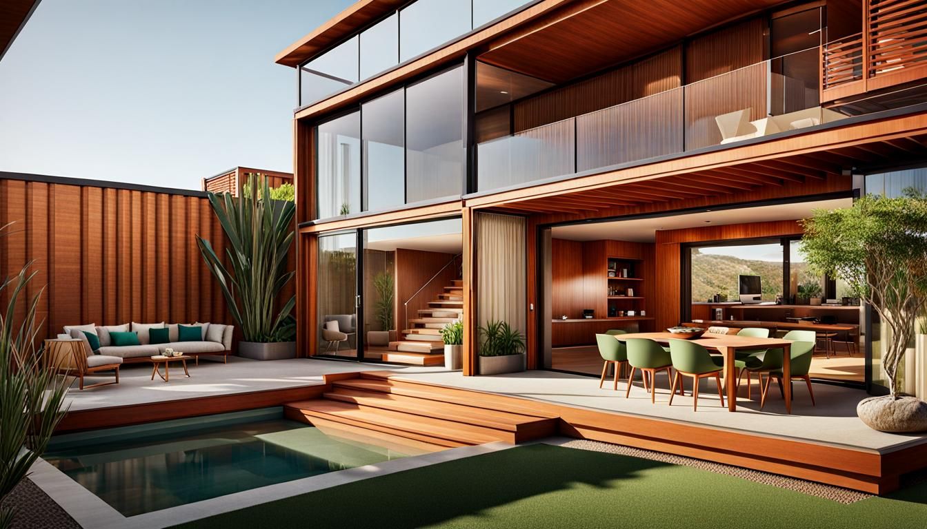 Modern Container Home with Central Courtyard