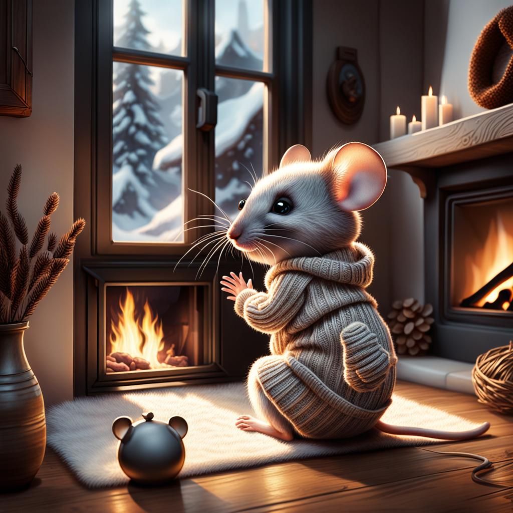 Cozy Home Scene Through Woman's Eyes