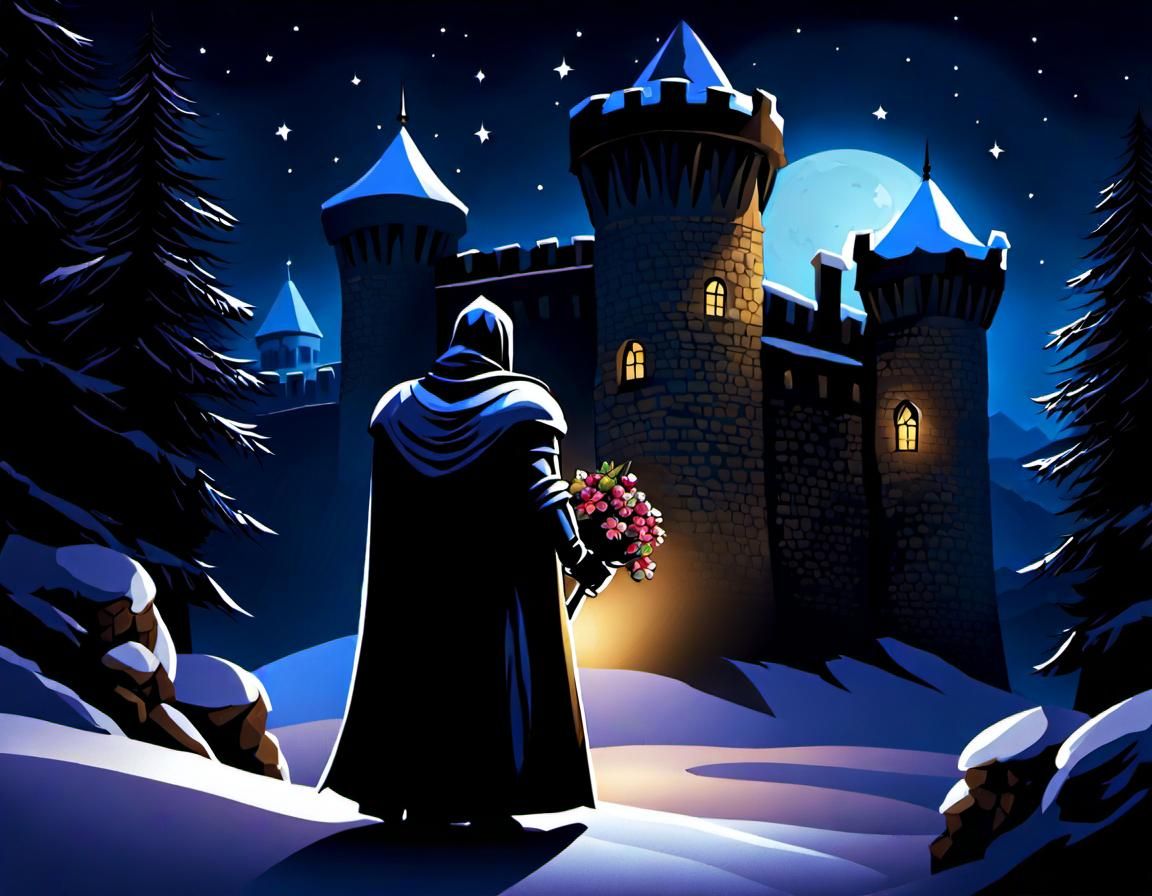 Knight of Valentine Bearing Violets: Digital Concept Art