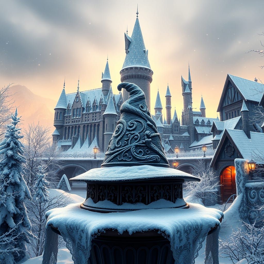 Icelandic Hogwarts Castle in Winter Wonderland Style