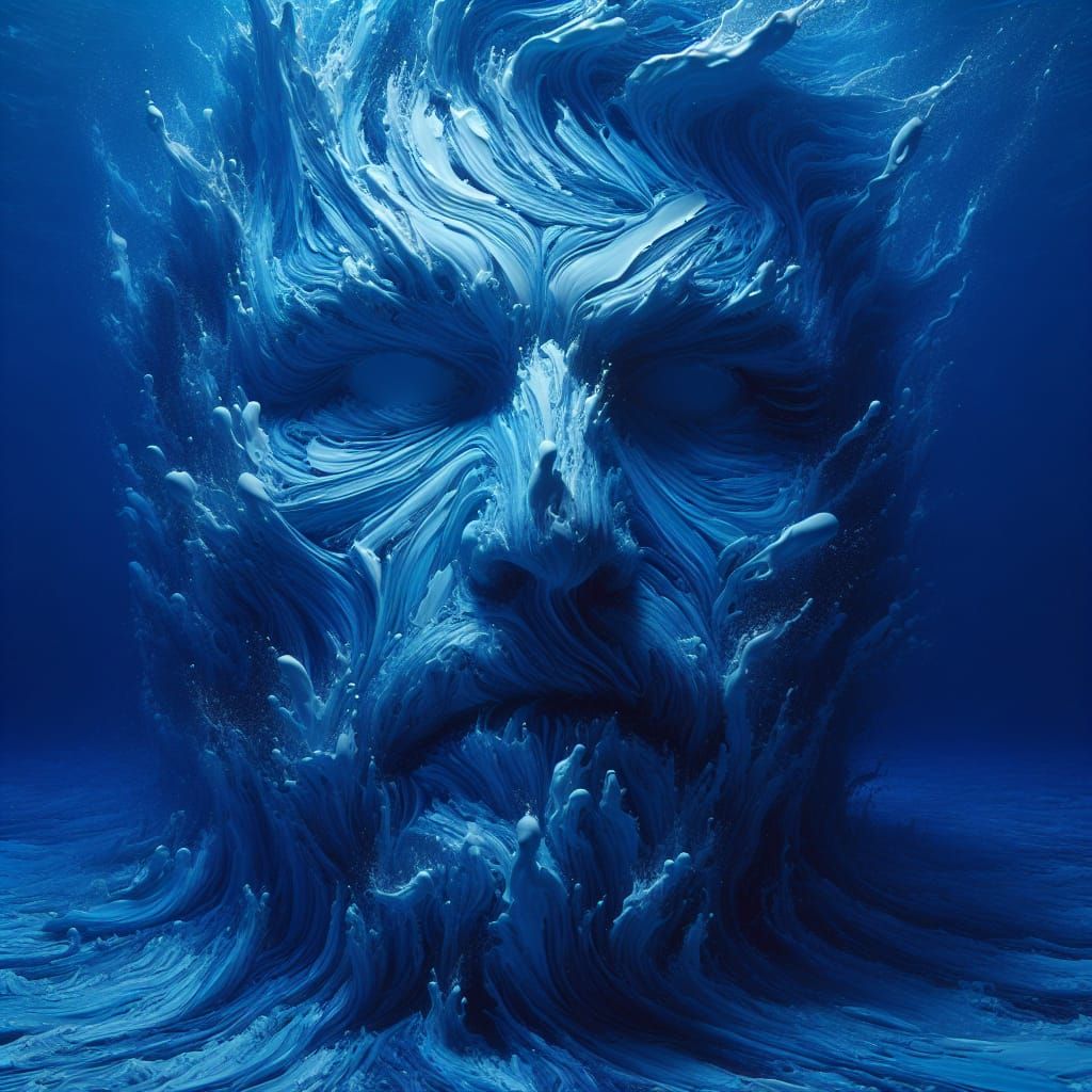Thalassophobia: Face in the Deep Sea as Impasto